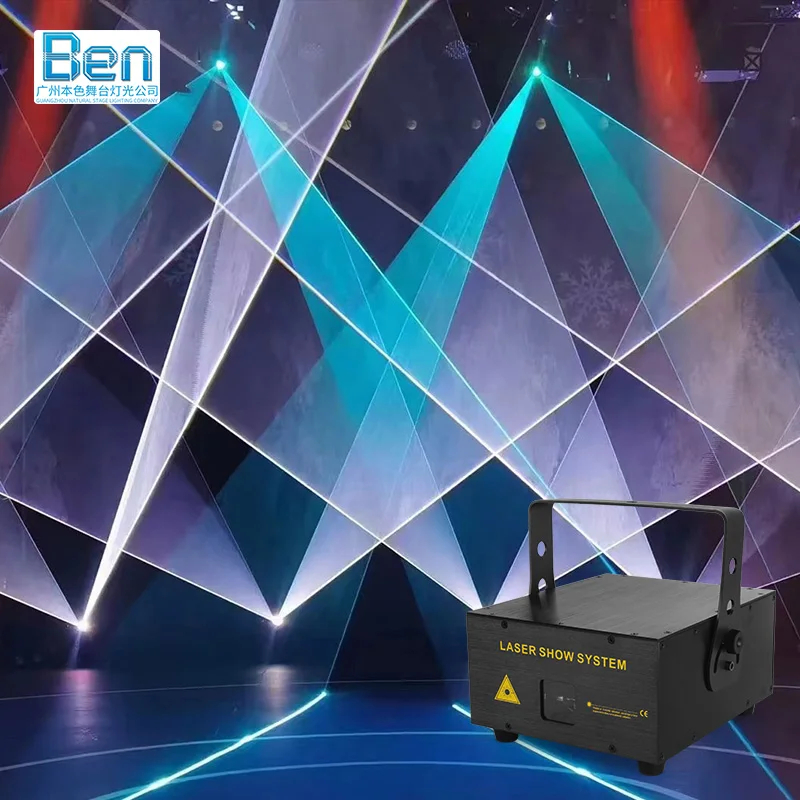 2w 3w 4w 5w Stage Laser Light DJ Party Laser Lights RGB Animation Projector ILDA 3D Lighting Show