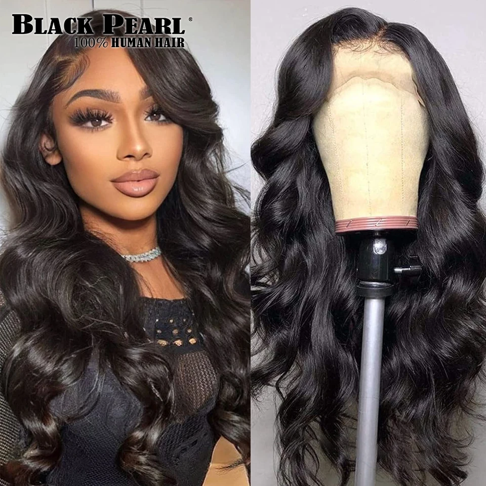 Body Wave Lace Front Human Hair Wig for Black Women Pre Plucked Brazilian Middle Part Loose Wave Transparent Lace Frontal Wigs human hair wig