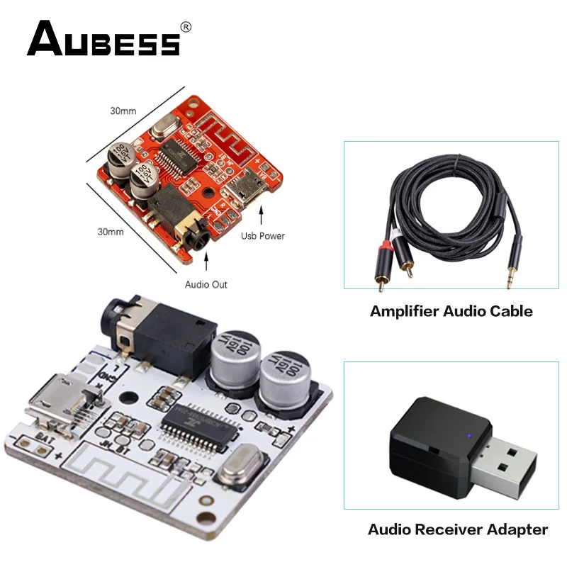 

2023 Universal Bluetooth Audio Receiver 3.5mm 5.0 Wireless Transmitter And Receiver Good Sound Quality Adapter Usb Power Supply