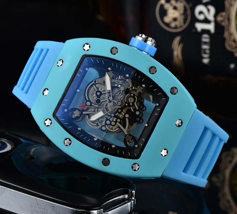 Golden romantic watch 2022 Feature RM Luxury Men's Military Hollow Sports Watch Men's Analog Date Quartz Watch Men's Watch Romantic Watches luxury