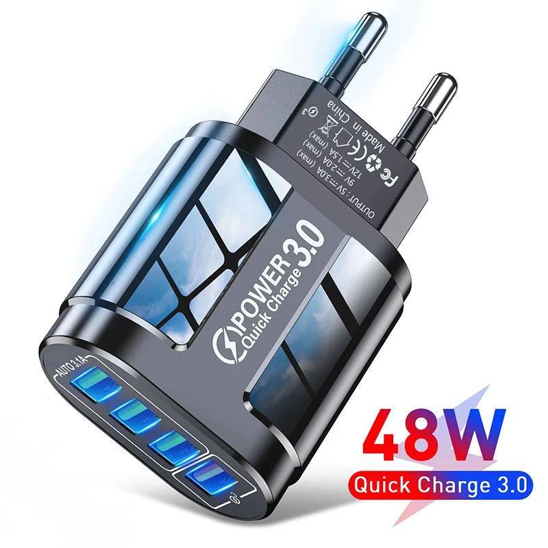 3.0A USB Quick Charger 4 Ports For iPhone