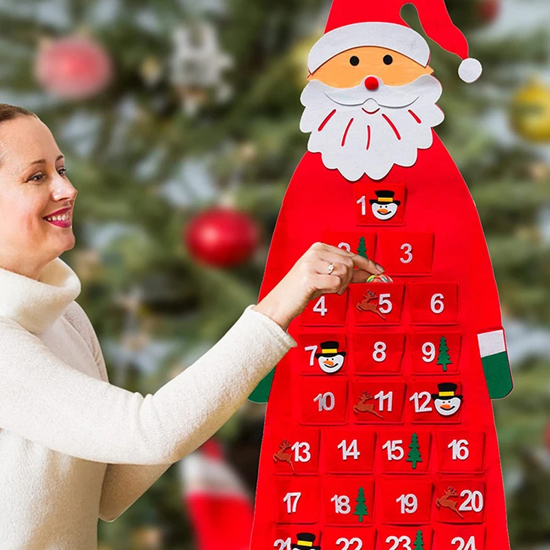 Calendario Adviento Papá Noel Entregando Regalos 24pzas 40cm | Cuotas
