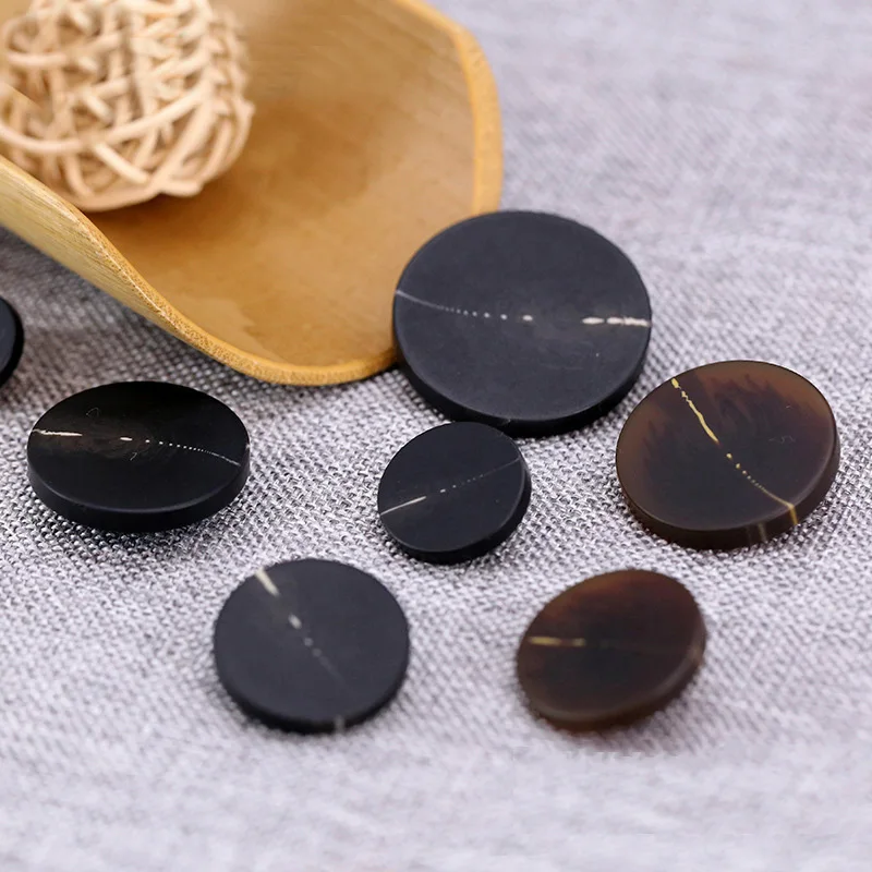20 개/몫 15-30mm 블랙 커피 컬러 라운드 네 눈 단추 남성과 여성 정장 코트..