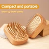 Scalp Massager Brush Round Comb Massage Small Wood Hairbrush for Hair Growth 3