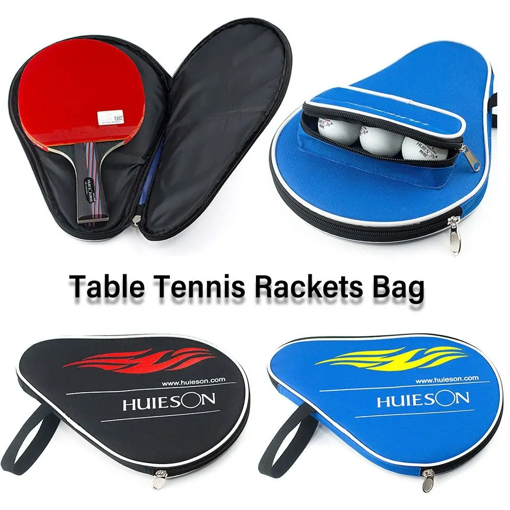 

Protective Cover Single Paddle 3 Ball Capacity With Belt Calabash Shape Ping Pong Paddles Case Table Tennis Rackets Bag Sport