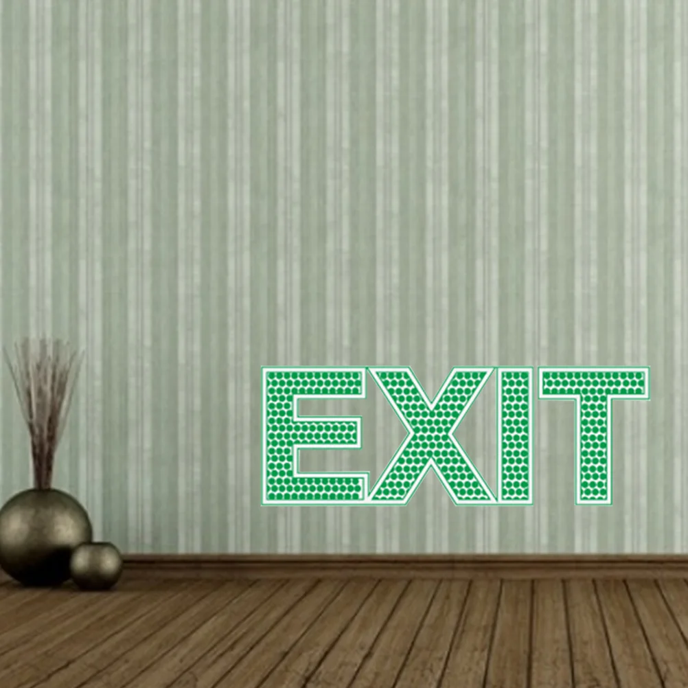 

EXIT Sign Noctilucence Luminous Wall Sticker Decal Emergency Door Gate Safety Sign (65 x 19cm)