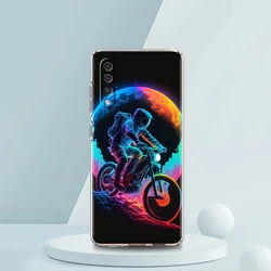 Cartoon Astronaut Space - Themed Transparent Phone Case Cover - FOR Samsung A30 (B1)