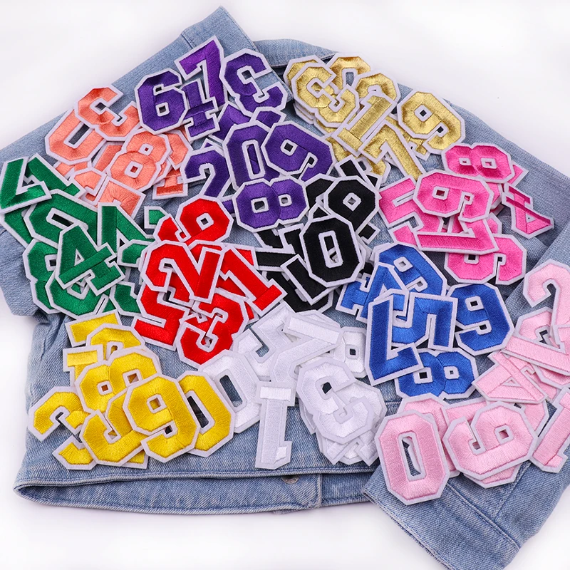 Toppe Termoadesive Numeri 0-9 Rosa Carino Xunhui – 10 Pezzi Per Abbigliamento, Ricami Sticker DIY Per Jeans, Giacche, Accessori