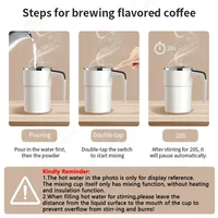 Tasse à café électrique auto-briquante de 380ML, tasse à café étanche IP67, chargeur USB, affichage numérique, tasse magnétique automatique 5