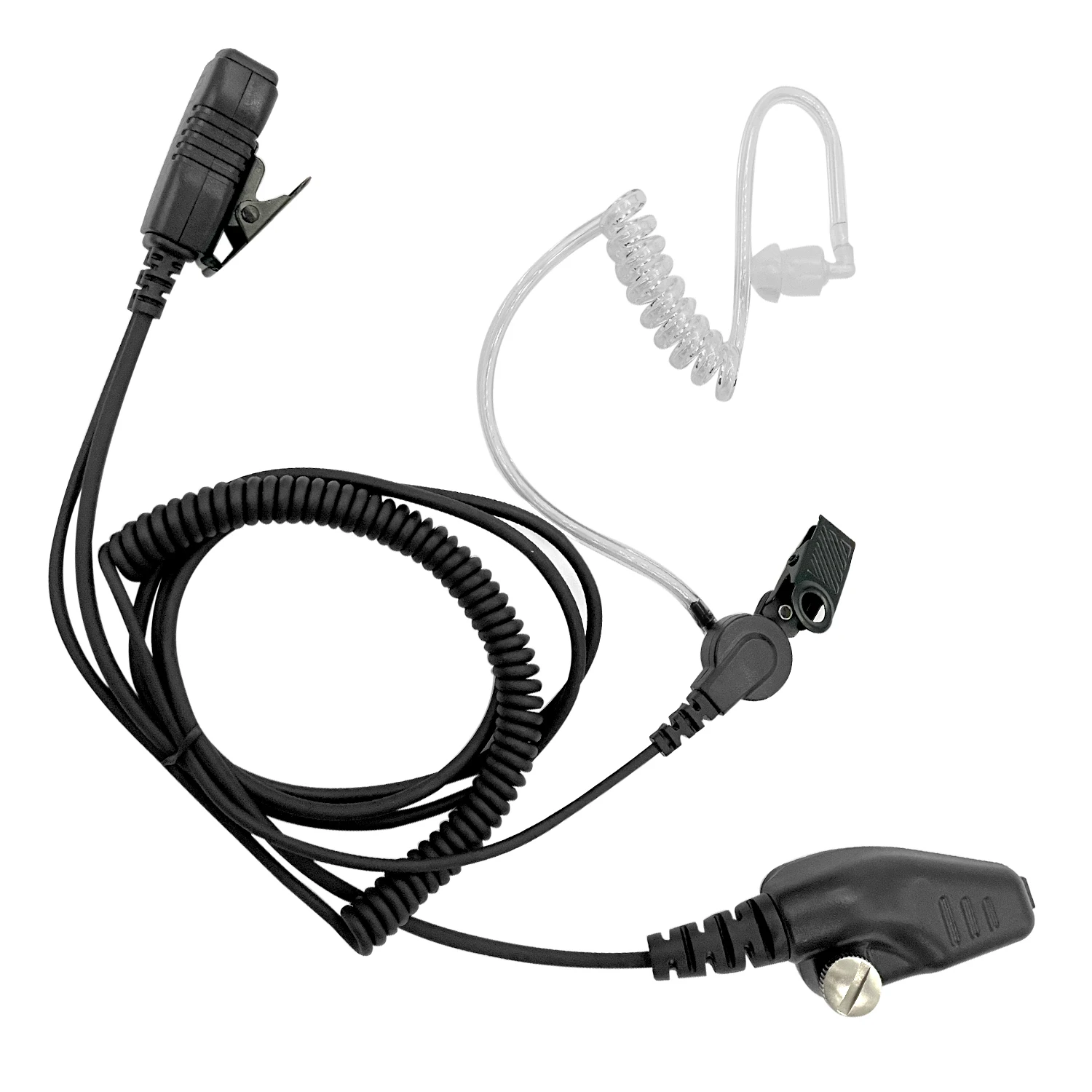 Acoustic Tube Headset,Earpiece for Kenwood Radio,Walkie Talkie,Nx-200,Nx-210,Nx-300,Tk-280,Tk-385,Tk-3180,Tk-54FBI Style,2 acoustic tube earpiece coil tubes replacement fbi style for two way radio headsets motorola kenwood walkie talkie 2pcs