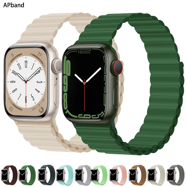 Bracelet Magnetic Band Apple Watch  Magnetic Strap Apple Watch Series -  Silicone - Aliexpress