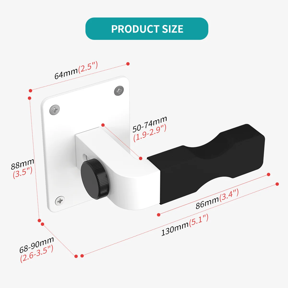 Adjustable Universal Vacuum Cleaner Wall Mount Stand with Strong-Bearing Support