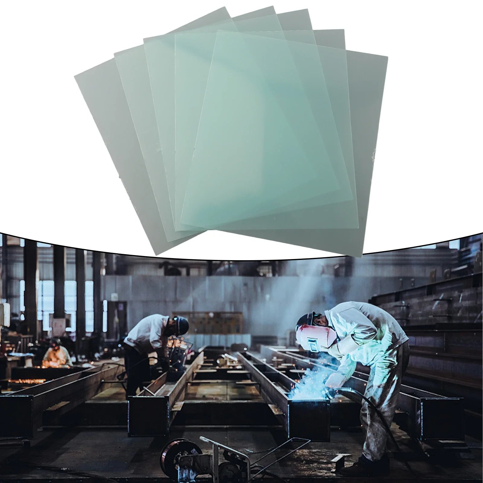 Pack Of 5 Argon Arc Welding PC Protective Film Welding Helmet Anti-spatter Lens Splash Protection Transparent Lens New welding filter lens welding helmet accessory