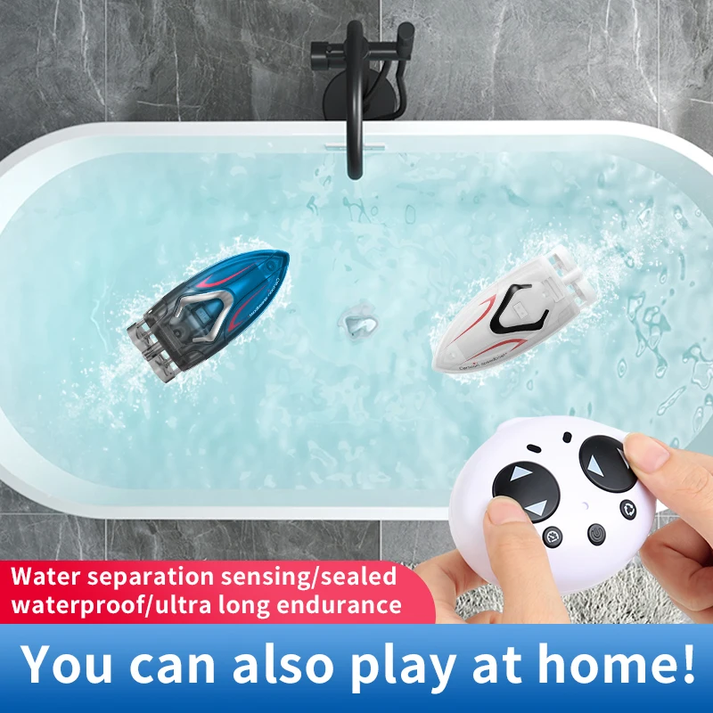 Remote Control Boat Mini Rc Boat Children Toys Remote Control Ship for Pool Radio-Controlled Speedboat Kids Gift Waterproof Water Electric Toys remote control boat