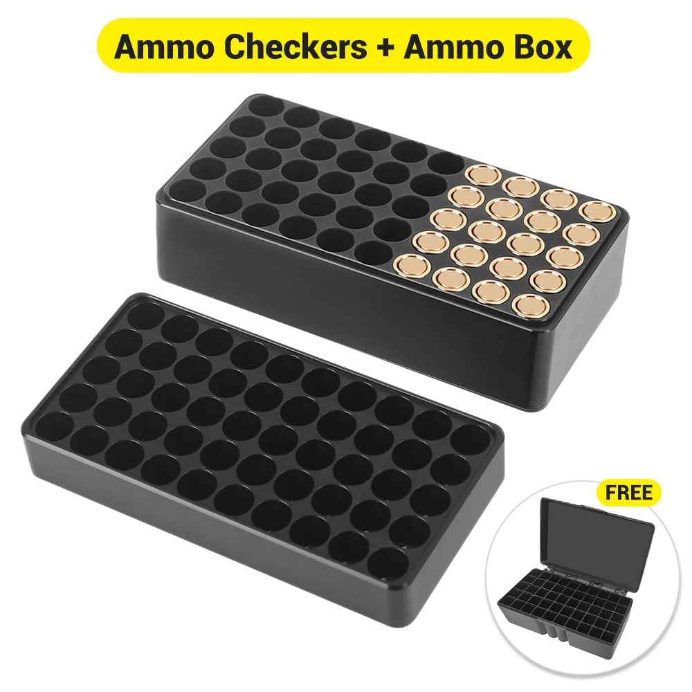 チャンネルチェックカートリッジケースゲージ、マムゲージ、ローディング機器、トレーニングシュートアクセサリー、50ラウンド、9mm
