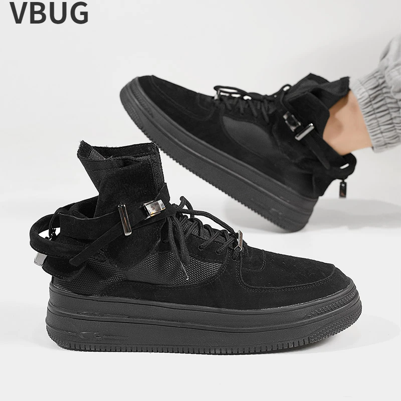 

Men's Leather Boot Mens Boots for Men Work Mens Winter Footwear Motorcycle Boots Man Original Men's Sneakers Man's Safety Shoes