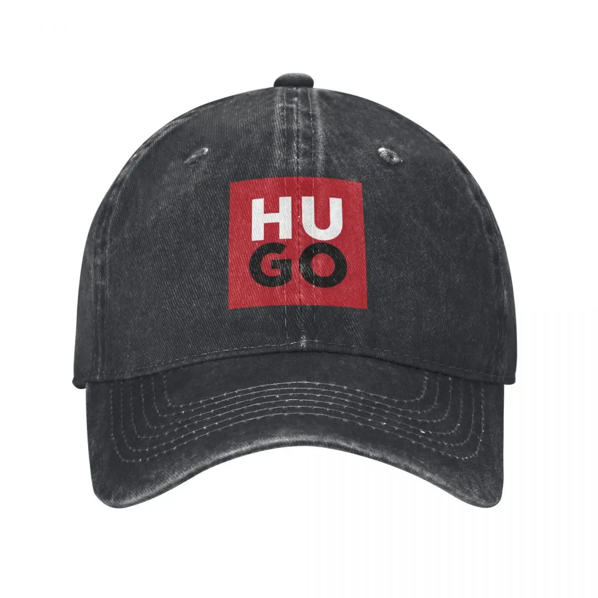 

Vintage H-HUGO Letter Logo Baseball Cap Men Women Distressed Denim Washed Headwear Outdoor Workouts Hats Cap