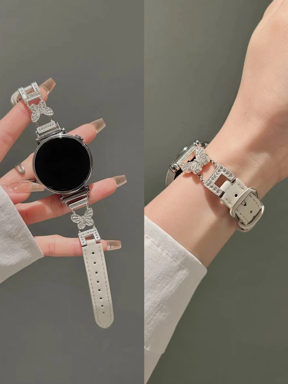 Butterfly Leather Loop Strap - Elegant Sport Bracelet