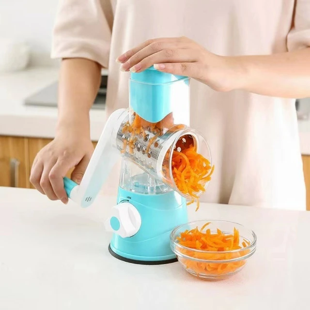 Grater with Suction Cups and 5 Drums Vegetable Cutter Slicer and Shredder  Stainless Steel Kitchen Tools Kitchen Gadgets - AliExpress