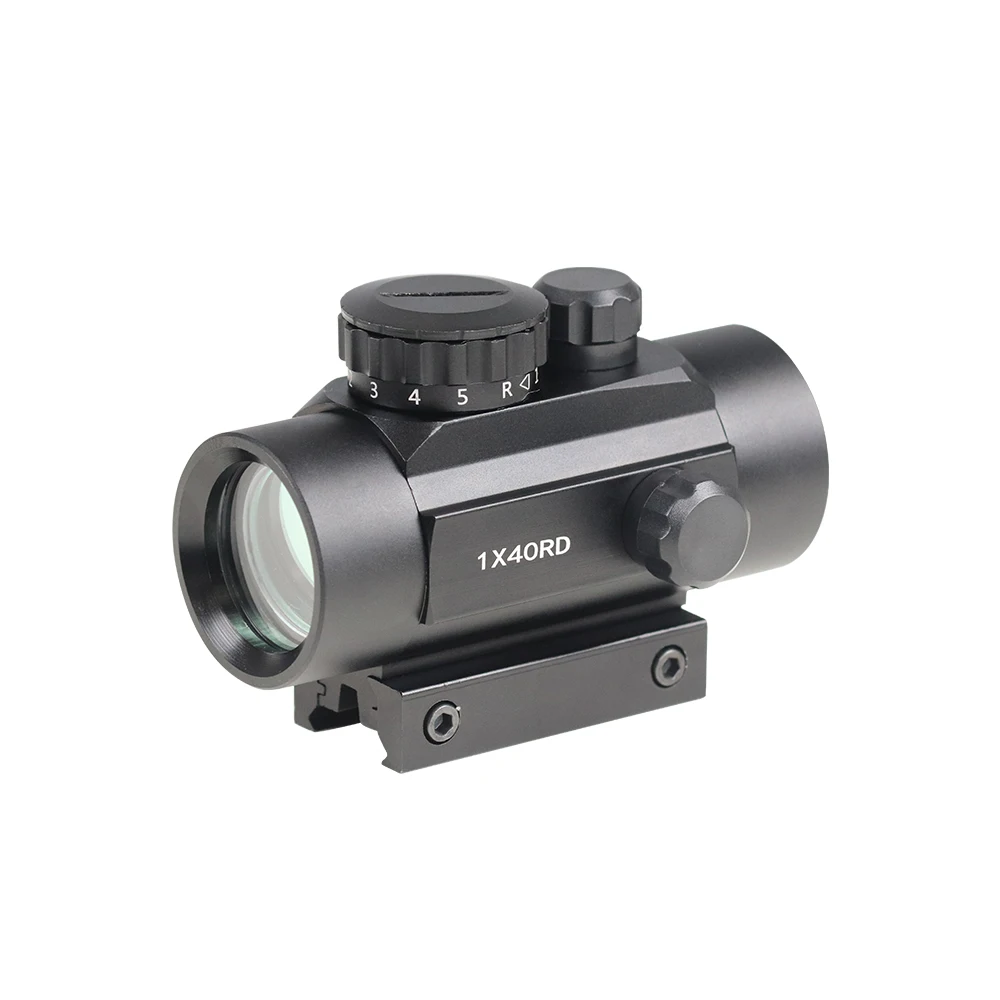 Red Green 1x40 Dot Sight Rifle Scope 11mm and 20mm Rail Hunting Optics Holographic Red Dot Sight Tactical Scope For Gun