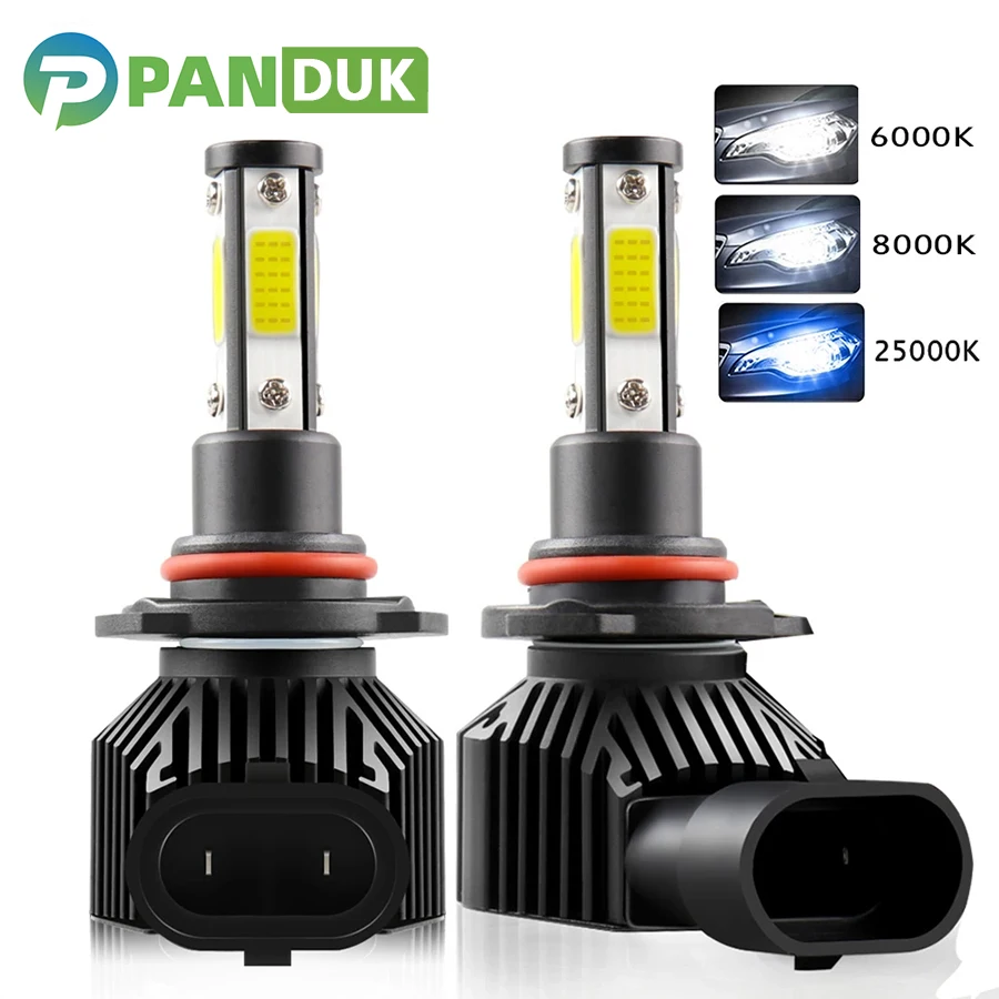 LED Car Headlights 2pcs 360 Degree