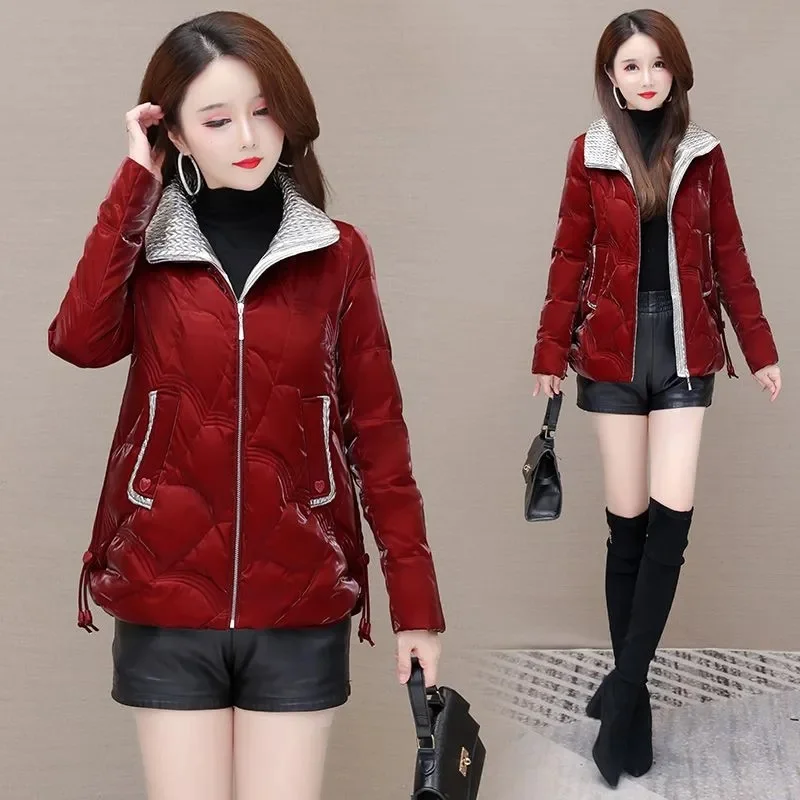Women Mid-length Cotton-padded Jacket 2022Female Winter New Korean Slim The-knee Quilted Jacket Velvet Cotton Coat TideA653