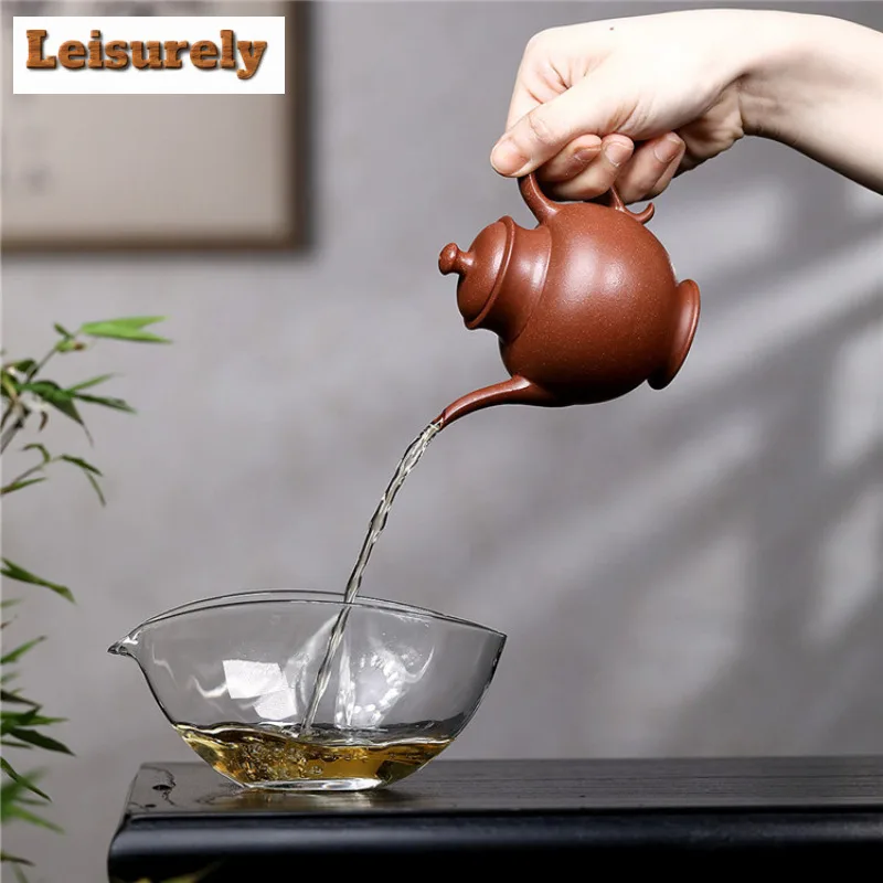 180ml Elegant Yixing Purple Clay Teapots Handmade Gyokuro Pot Raw Ore Downhill Mud Kettle With Filter Chinese Zisha Tea Set Gift