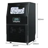 24H Ice Out: 40KG Ice Maker Commercial Milk Tea Shop, Small and Large Bar, Automatic Cube Ice Making Machine HZB-40F/A 1