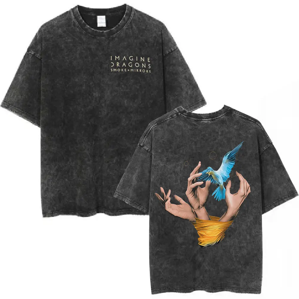 Agrination Women's Imagine Dragon Printed V-Neck T-Shirt - Short Sleeve Casual Top - View #3