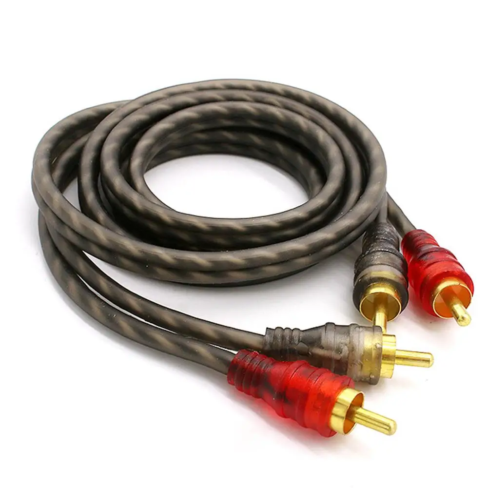 Audio Cable 2/5 Meter 2 RCA to 2 RCA Plug Car Audio System Amplifier Braided Copper Cable For Car Audio Home Cinema Stereo Hi-Fi Systems audio speaker cable audio signal cable audio cable electrical wire cable electronic wire cable car wire cable adapter car amplifier wiring kit