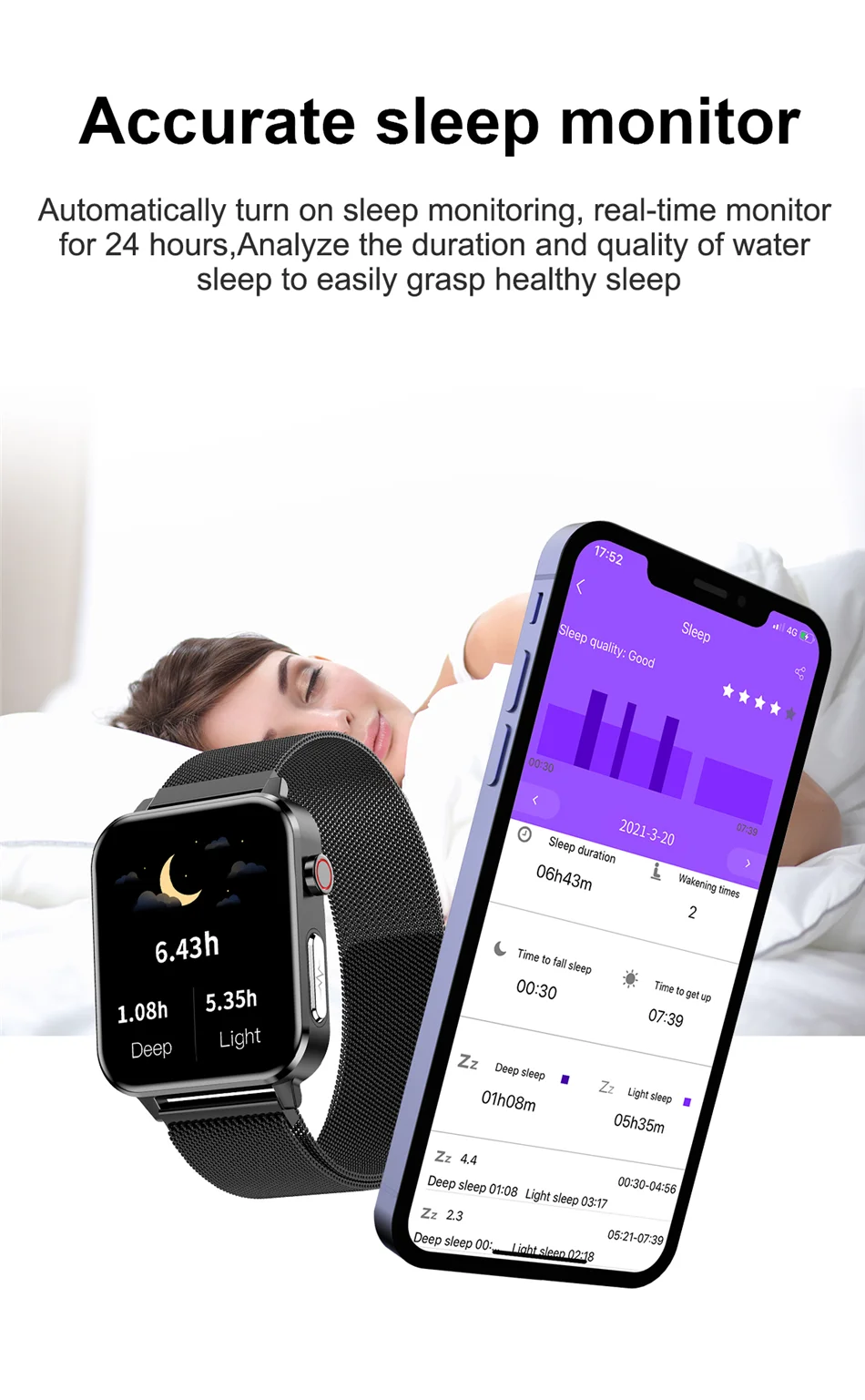 2022 LIGE ECG Men's Smart Watch With Body Temperature Heart Rate Blood Pressure Monitor Health Smart Bracelet For Huawei Xiaomi