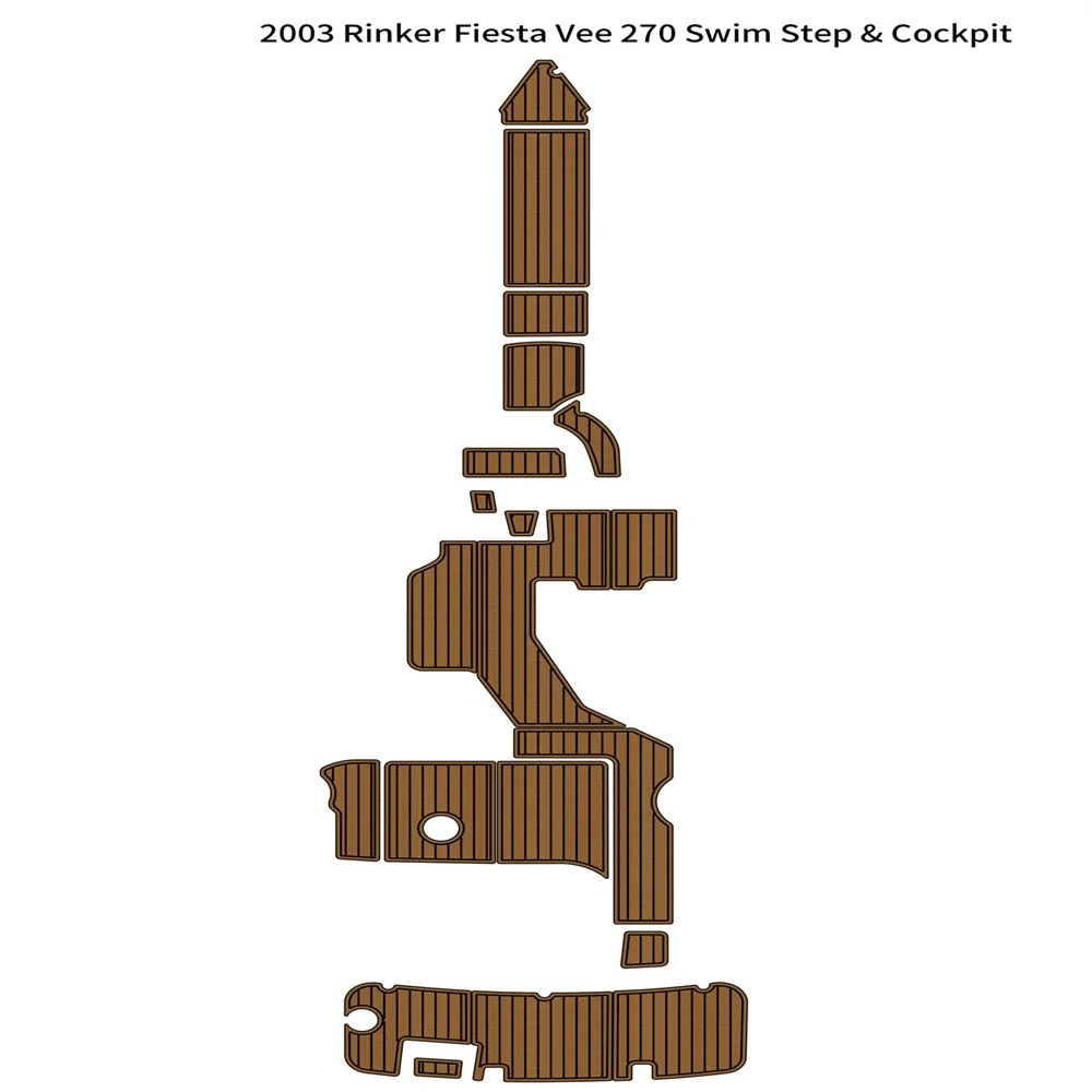 

2003 г., напольный коврик Rinker Fiesta Vee 270 на платформе кабины, лодки, EVA, Тиковый коврик, самоклеящийся напольный коврик в стиле SeaDek, маринемат, Gatorstep