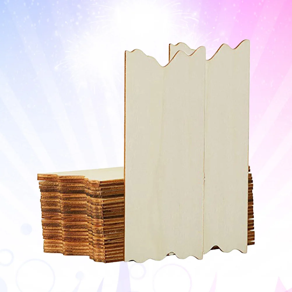 

Wooden Pieces Environmental Number Plate Wood Chips for Crafting Painting