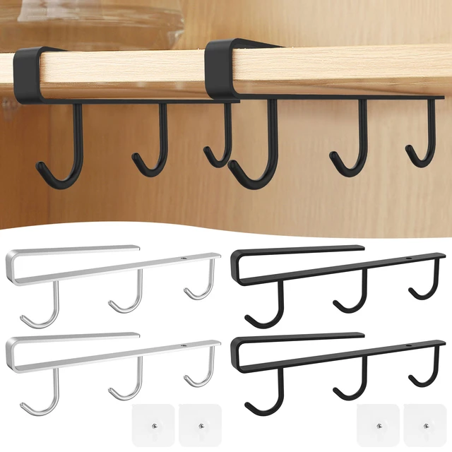 Sliding Mug Holder under Cabinet, Pull-Out Hanging Cup Organizer