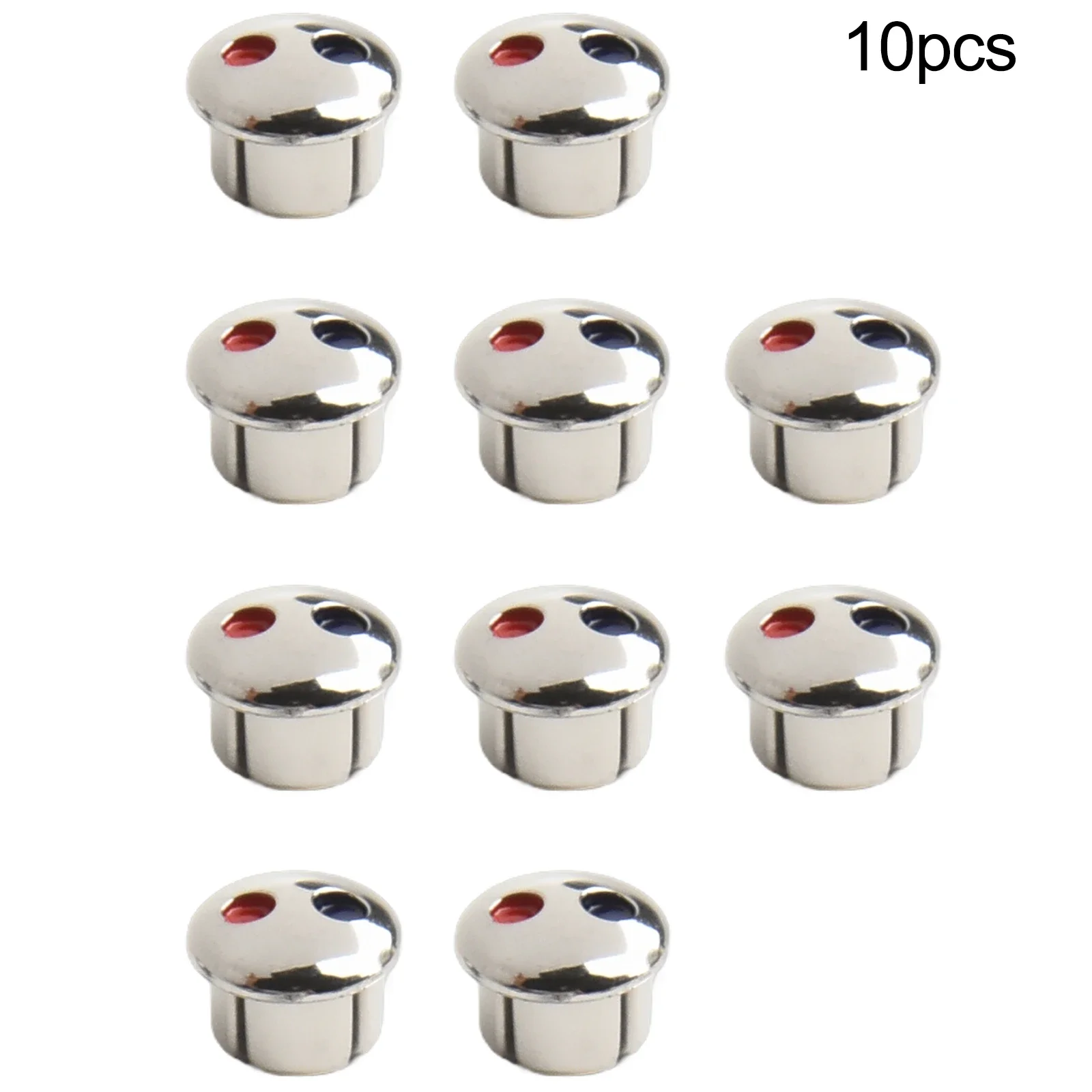 Faucet Handle Hot Cold Water Sign Cover Mixer Tap Indicate Red Blue Label Decoration 9*6.8*6cm Plastic 10pcs faucet accessories faucet handle label