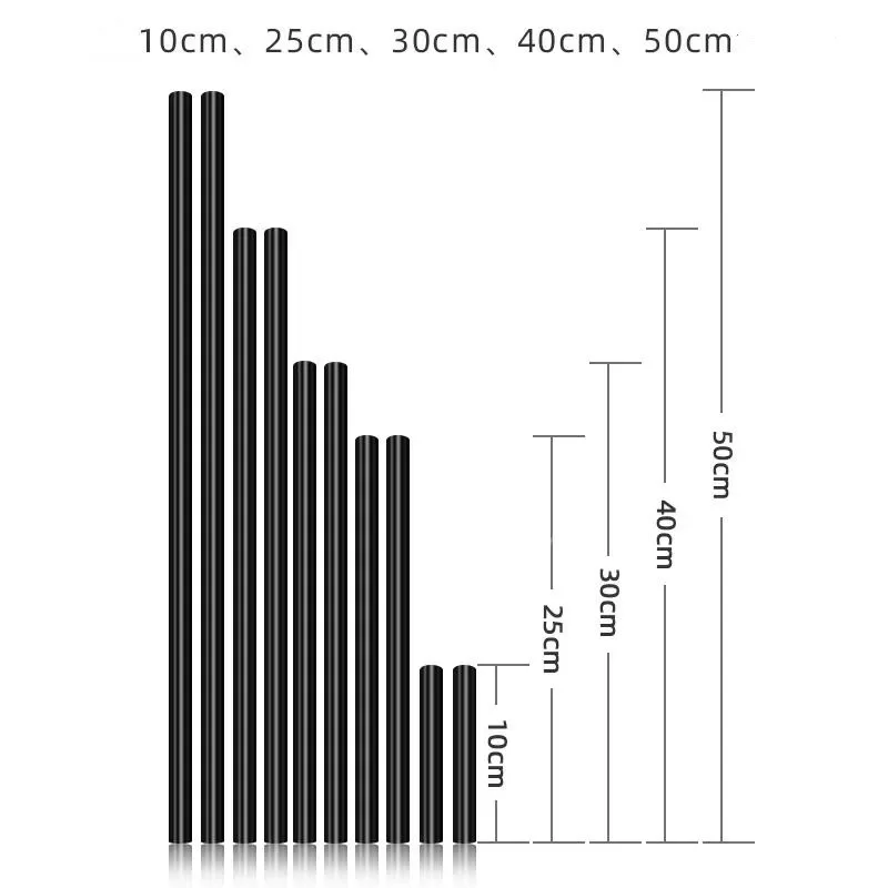 

2PCS Aluminum Alloy Diameter 15mm Rods 10cm 25cm 30cm 40cm Long with M12 Screw Hole for DSLR 15mm Rod Rig Clamp