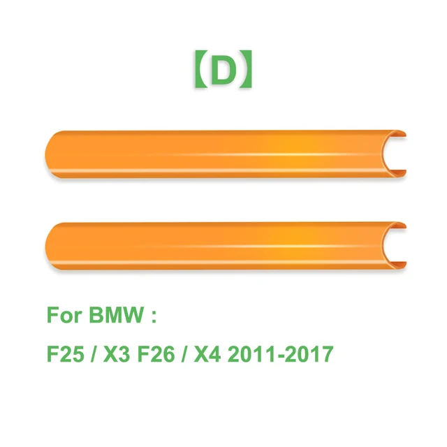 2Pcs Car Front Grille Trim Strips Cover Frame Stickers For BMW F10 E60 F30 F32 F20 F22 F06 F02 F25 F26 G20 1 2 3 4 5 6 7 Series D Orange