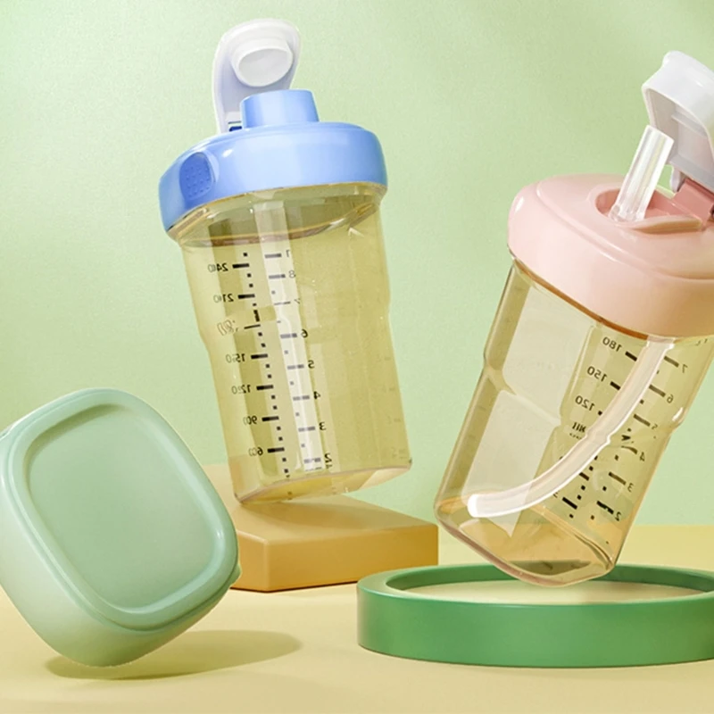 Feeding Bottle Convert Straw Cup Lid Anti-Chock for Hegen Wide Mouth Bottles