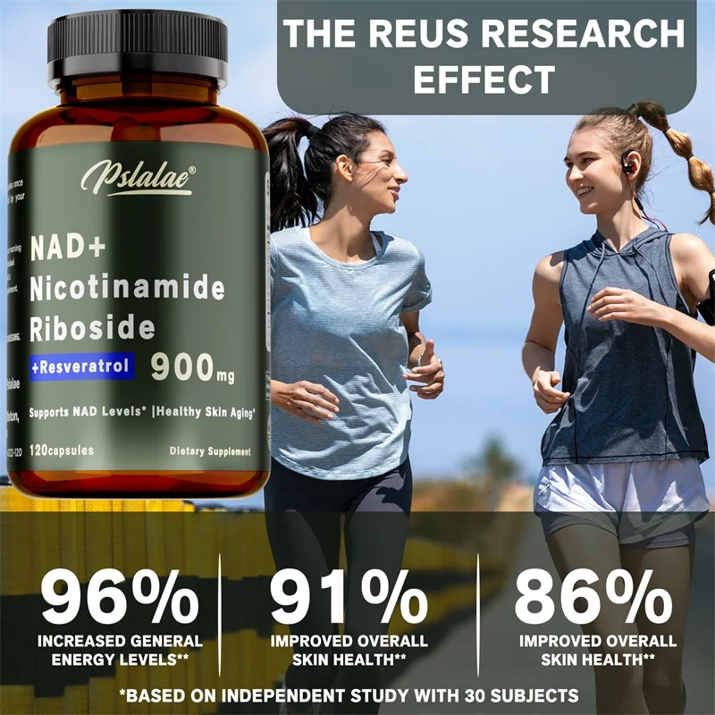 NAD+ Resveratrol Supplements NAD+ Nicotinamide Riboside with Quercetin & Resveratrol Antioxidant Supports Cell Health Brain Vision and Heart Health