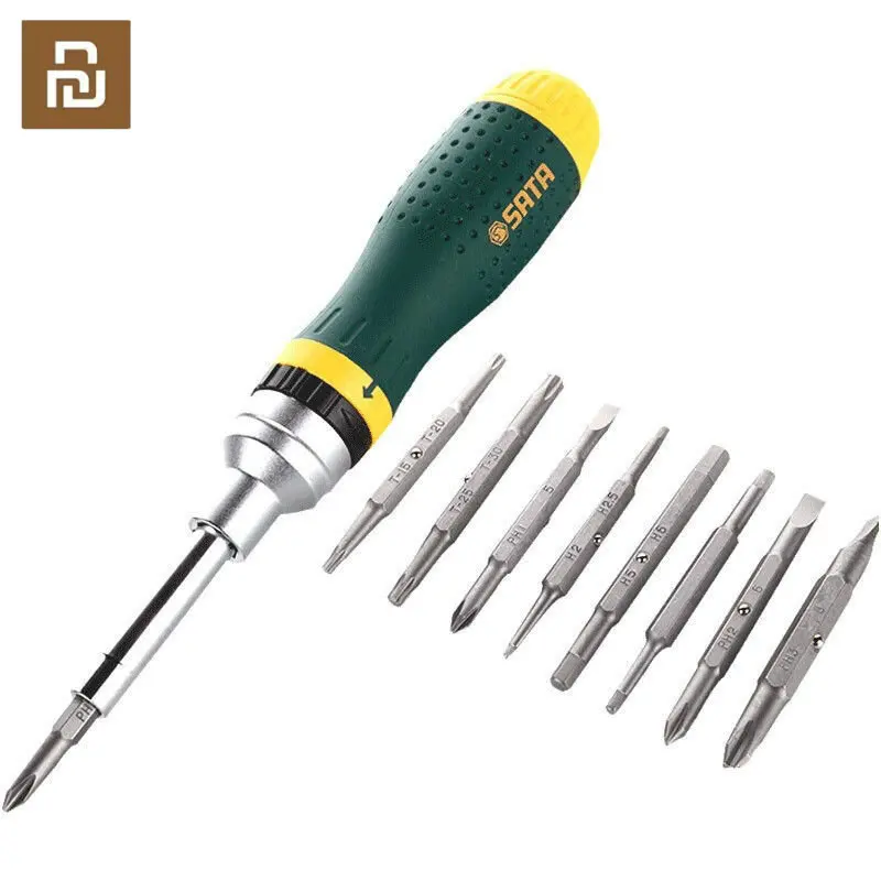 

Youpin SATA 19 In 1 Precision Screwdriver Interchangable Ratchet Screwdriver Set Two-way Ratchet Multi-function Repair Tools