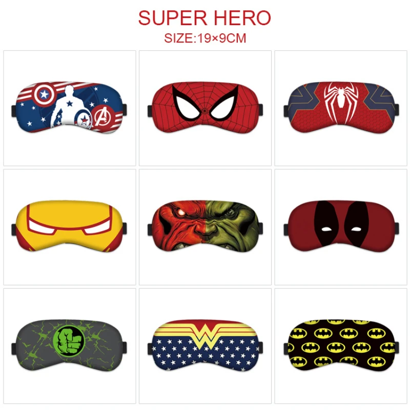 Hot Disney Marvels Super Hero Spiderman Creative Eye Mask Cartoon Blindfolds Cute Blackout Sleep Mask Hot Fashion