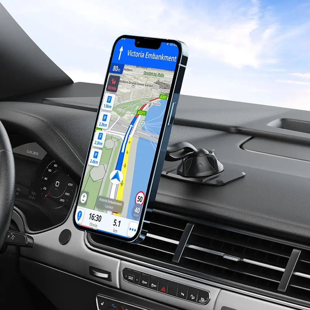 Ultra-Strong Magnetic Car Phone Mount with Enhanced Grip and Adhesive Accessories