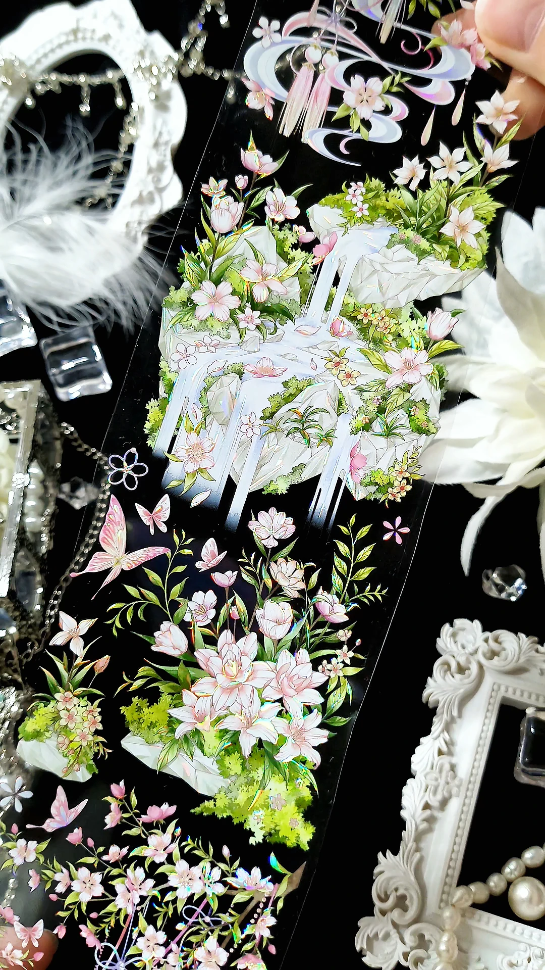 6.7새로운 떨어지는 벚꽃 와시 PET 테이프 중국 스타일