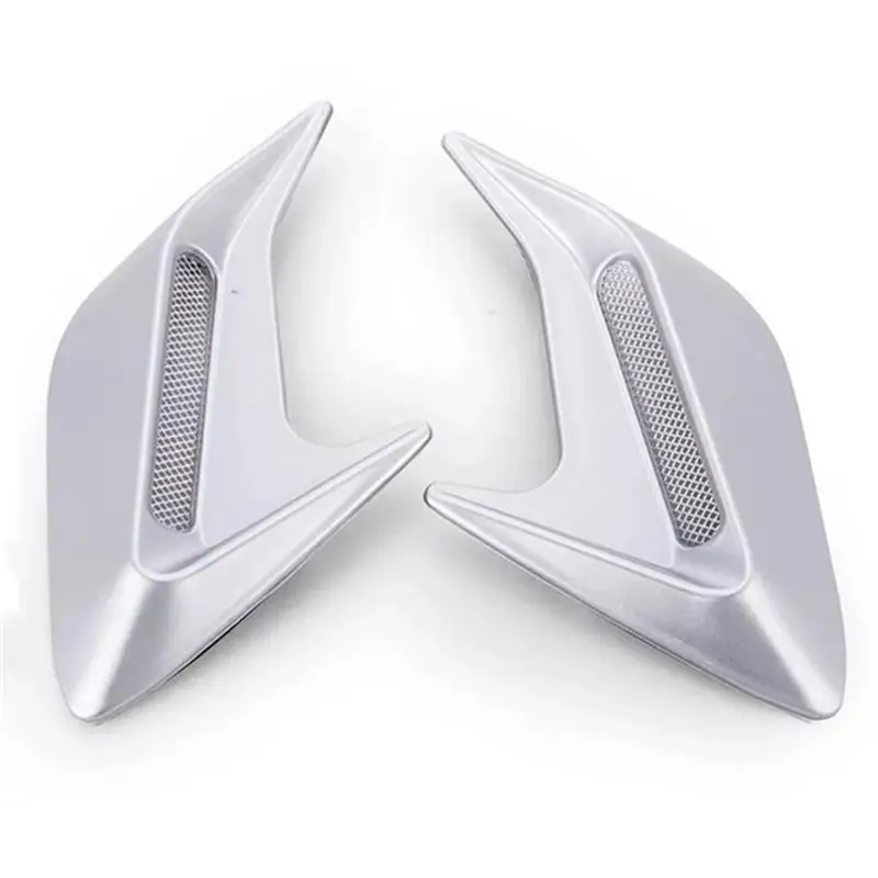2pcs ABS Plastic Car Side Vent Air Flow Fender Intake Sticker Shark Gills Side Vent Sticker Car Simulation Vents Decorative car fender stickers car body trim accessories