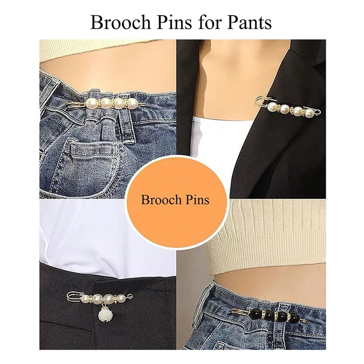 A04R-55pcs Junk Sock Charms Pins Gold Bling Sock Jewelry Charms,Brooch Pins for Socks,Pearl Rhinestone Brooch
