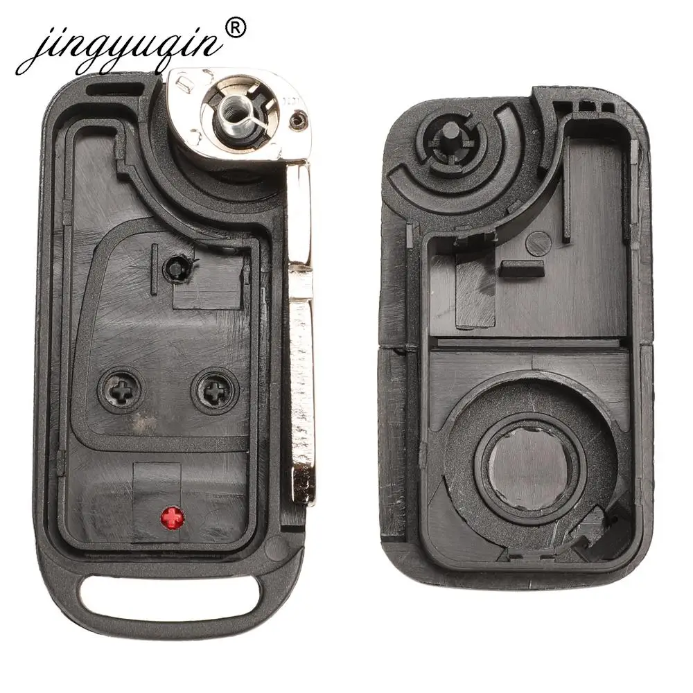 jingyuqin Flip Folding Remote Key shell 1/2/3/4 Button for Mercedes Benz SLK E113 A C E S W168 W124 W202 W203 Auto Car Key Case images - 6