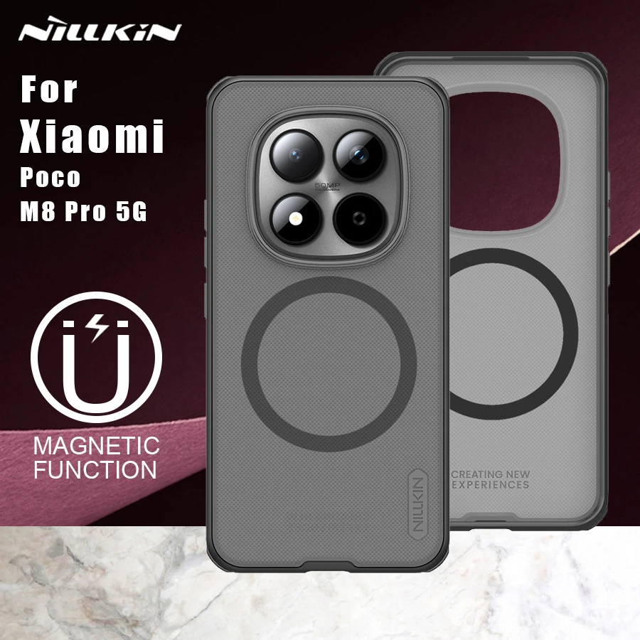 Nillkin für Xiaomi Poco M8 Pro 5G Hülle Super Frosted Shield Pro Magnetische TPU Harte PC Magsafe Stoßfeste Rückabdeckung