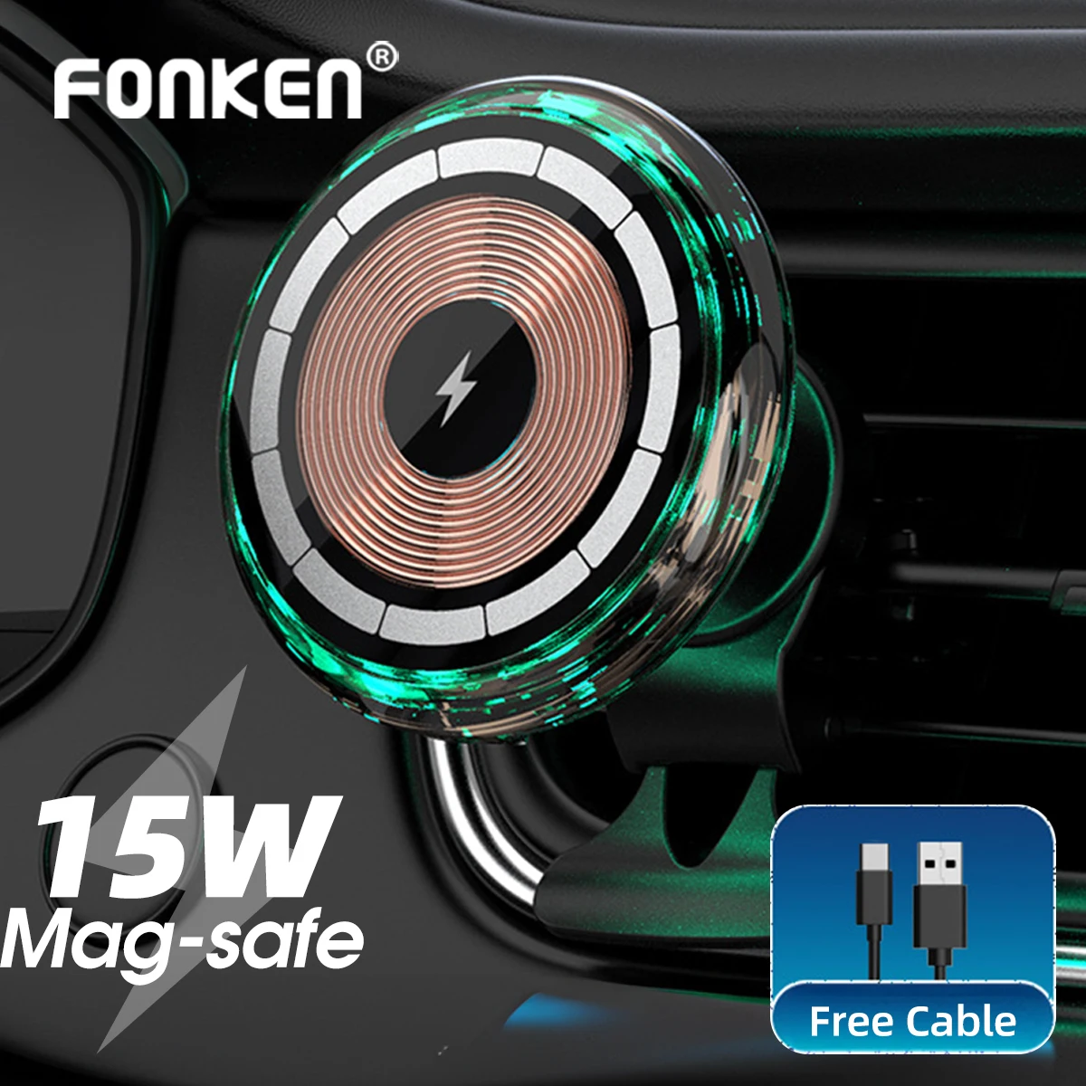 

Magnetic Car Wireless Charger Phone Holder Stand for Car Magsafe Mount for iPhone 14 13 12 Pro Max Magsafe Fast Charging Station