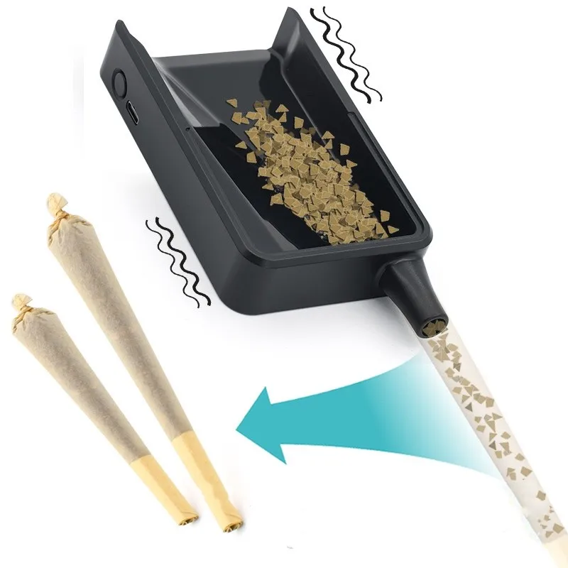 

WE PUFF Electric Dry Herb Grinder Automatic Rolling Paper Horn Tube Tobacco Filling Machine Grinders for Smoking Accessories