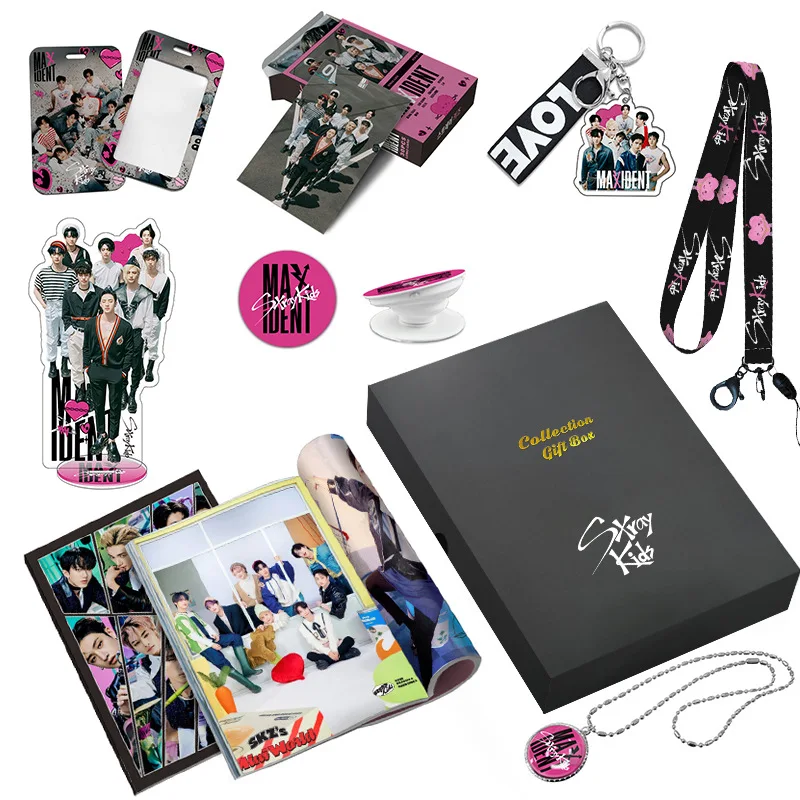 Wholesale Adhesive Stickers Kpop Stray Kids MAXIDENT Gift Box Set StrayKids  Album Pocards Lomo Card Sticker Lanyard Keychains Fans Gifts P230703 From  Mu007, $15.93